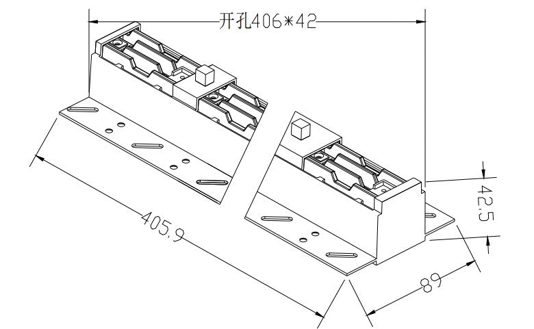 Push-Fit Linear Grille Light 30W, White